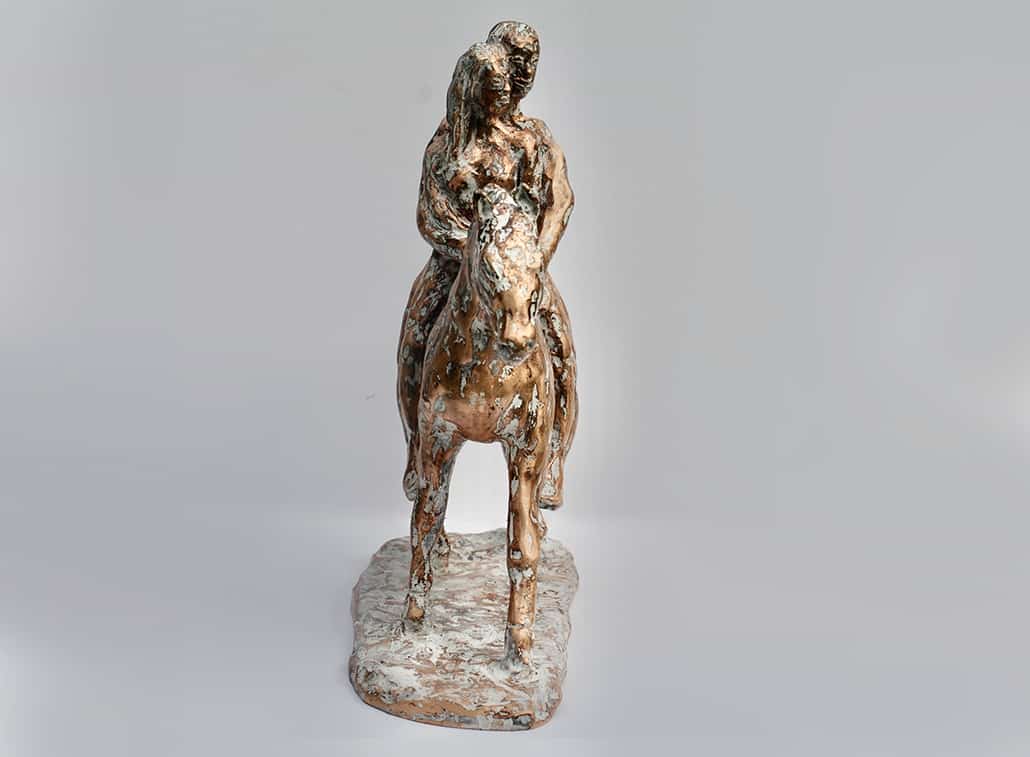Große Reise II , Bronze, 25 cm x 26 cm x 7cm, 2021